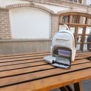 کوله لپتاپ دانشجویی دارای محفظه غذا – رنگ سفید